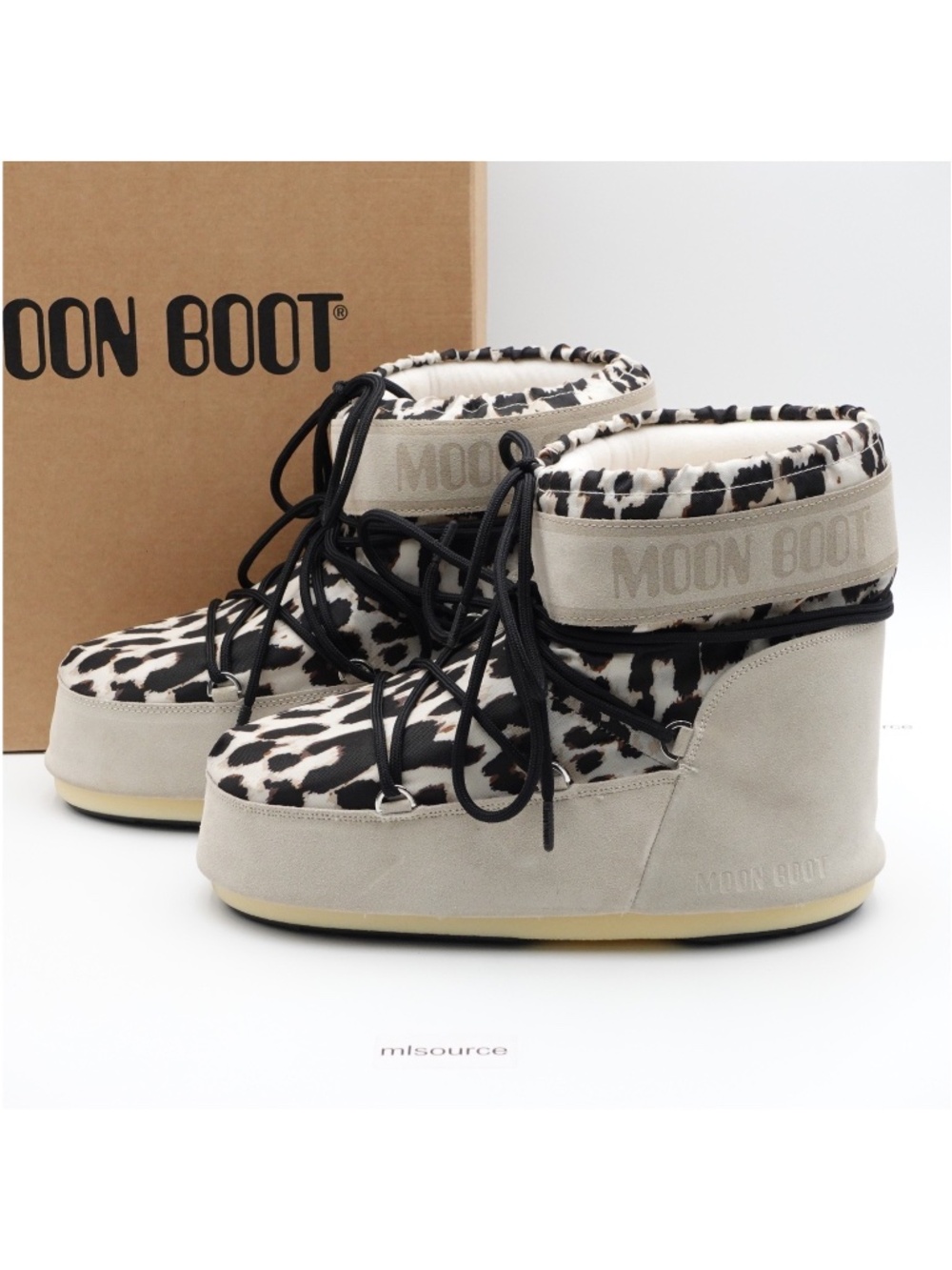 NEW Moon Boot Icon Low Suede Snow Boot Leopard